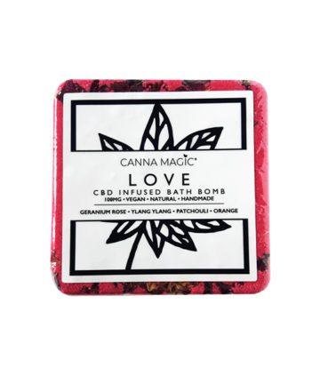 LOVE CBD Bath Bomb – Romantic Floral Scent with Geranium & Ylang Ylang