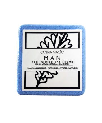 Man CBD Bath Bomb – Muscle Recovery & Stress Relief with Cedarwood & Eucalyptus
